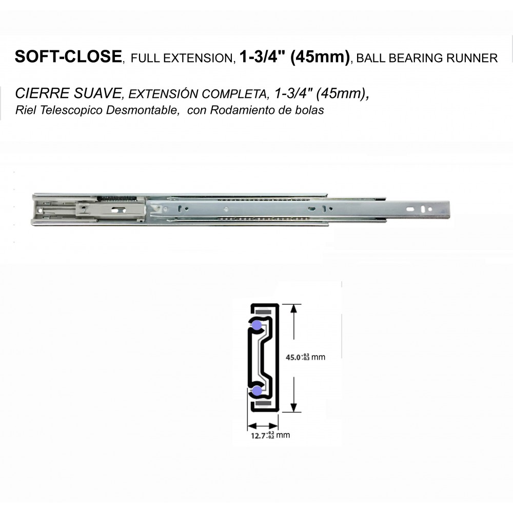 ▲4515H DRAWER SLIDES - SOFT CLOSE ▲4515H DRAWER SLIDES - SOFT CLOSE