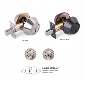 D102 D101  Amdecor Residential Double Deadbolt Single Deadbolt Entry Door Lock Set SN ORB Finish